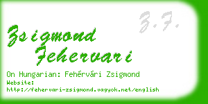 zsigmond fehervari business card